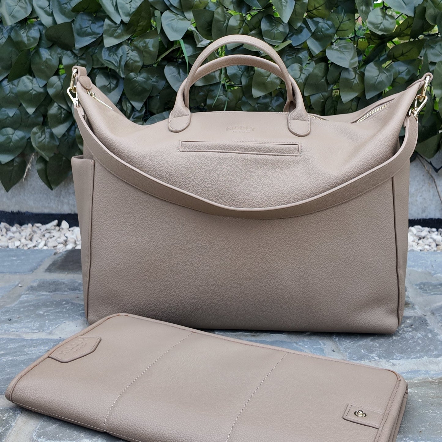 Borsa per pannolini - Pelle Beige