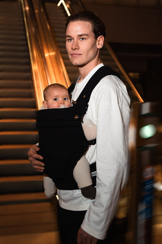 Marsupio porta-bebè - Nero organico