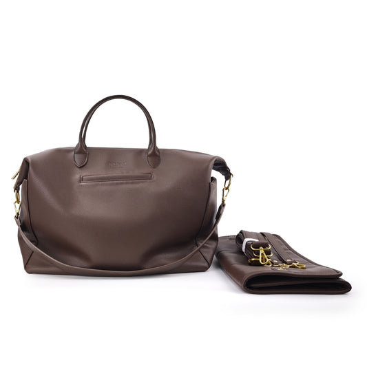 Borsa per pannolini - Pelle marrone