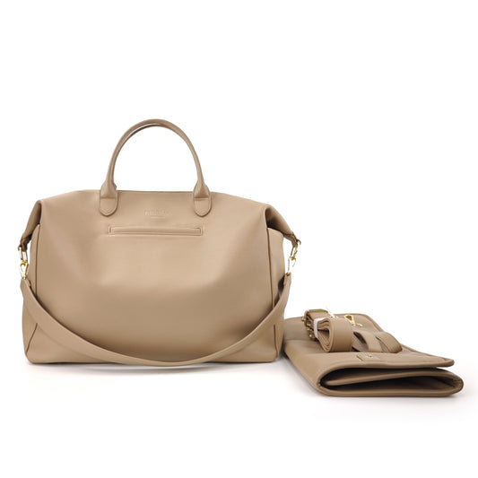 Borsa per pannolini - Pelle Beige