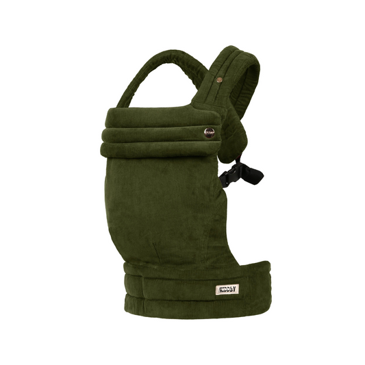 Marsupio porta-bebè - Velluto a coste verde oliva